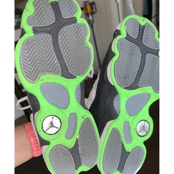 Nike Air Jordan 6 Rings GS Basketball Shoes 323419-130 White Green Size 4Y - Picture 9 of 12